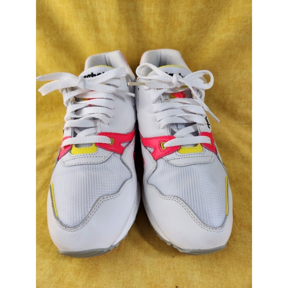 Vtg Mens Reebok ERS 5000 Running Trainers Shoes Pink/neon‎ White Leather  Size 8 - Picture 15 of 16